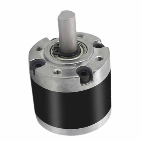 36mm Planetary Gearbox For 555 545 3650 DC Motors High Precision Metal Gears view showing output shaft and gear housing.