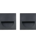 2 Pack Recessed Door Pulls Square Flush Handles For Pocket Doors Bypass Doors Barn Doors And Sliding Closets Sleek Black Steel