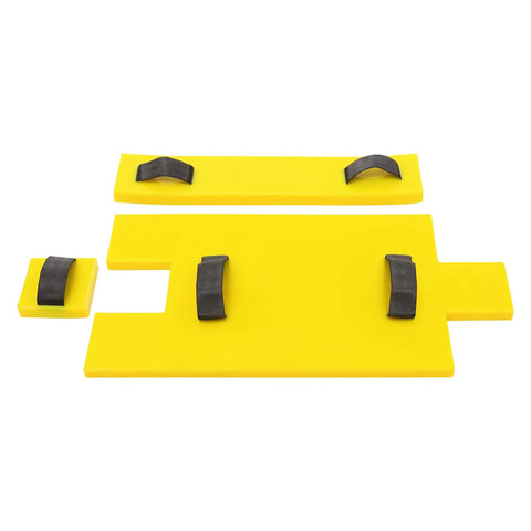 Polyurethane Concrete Stamp Mat 19.69 By 11.81 Inches, with DIY friendly seamless texture, durable PU material, yellow with handles
