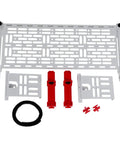 5-Inch Mounting Plate For Enclosures With Cable Management Clips laid out with additional components