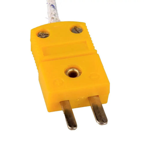 Yellow K Type Mini Connector Thermocouple Temperature Probe from Pack Of 5, Wide Range Minus Fifty to Seven Hundred Celsius.