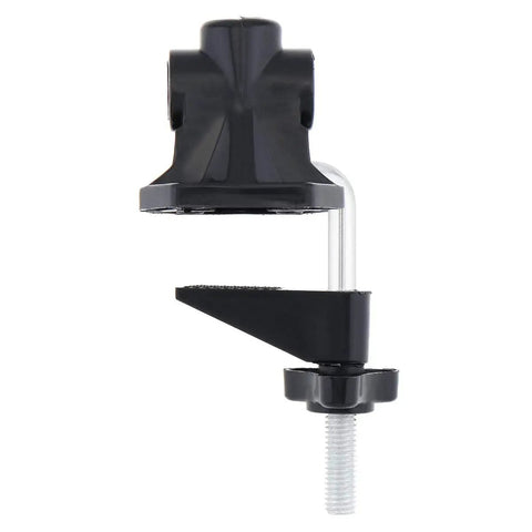 Side view of Universal Desk Clamp Mount Bracket for Mic Stands and Table Lamps showing 43mm thick desk clamp