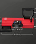 Pro Level Electric Tile Chamfer Machine With Straight 45 Degree Bevel Trim dual water spray cooling, measuring 42.5cm x 11cm.