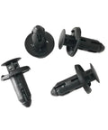 200 Pack Heavy Duty Car Bumper Plastic Rivet Holder Push Clips Door Trim Fastener Kit 8mm Solid Raw Material close-up of black clips