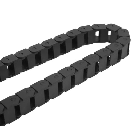 1M Black Nylon Cable Drag Chain With 10x15mm Inner Size Wire Carrier Chain Built Tough Reinforced PA66 Energy Chain view