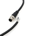 Pro Grade M12 Four Pin Male Sensor Connector With Shielded Aviation Cable for Industrial Automation, 1m length