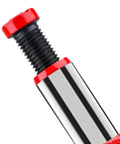 Close-up of Heavy Duty 5 Ton Hydraulic Bottle Jack For Cars And Trucks showing the threaded lifting rod and red handle.