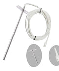 Plug And Play RTD Temperature Sensor Probe Replacement For DLX And Woodwind Pellet Grills, PG24-44 Compatible, Easy Install, OEM-Style Replacement Part, Durable Grill Temperature Probe For Consistent Grilling, 6.4 in probe with 47 in wire and connector