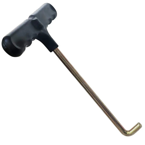 Trampoline Spring Tool For Easy Removal And Quick Installation, Heavy Duty Spring Puller With T Shape Hook And Comfortable Plastic Grip, One Piece Handle Design For Safe DIY Spring Replacement, black plastic handle
