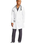 Mens Luke Lab Coat With Five Pockets And Two Way Stretch Fabric For All Day Comfort In A Traditional Long White Doctor Coat Style