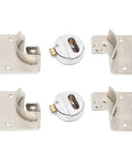 Two Pack Beefy Shackle Padlocks For Garage And Shed Doors With Keys Heavy Duty Chrome Plated Steel Lock Anti Cut Anti Saw Security