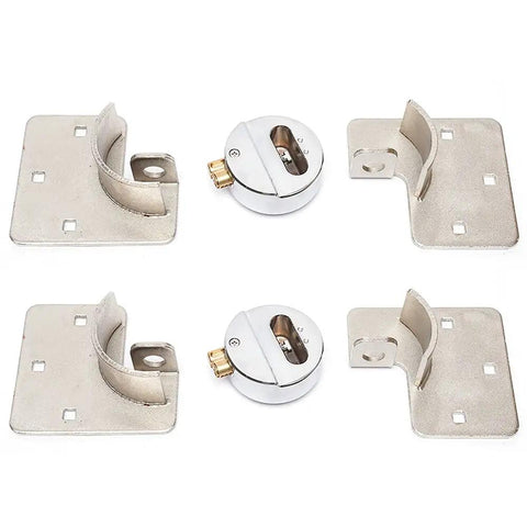 Two Pack Beefy Shackle Padlocks For Garage And Shed Doors With Keys Heavy Duty Chrome Plated Steel Lock Anti Cut Anti Saw Security