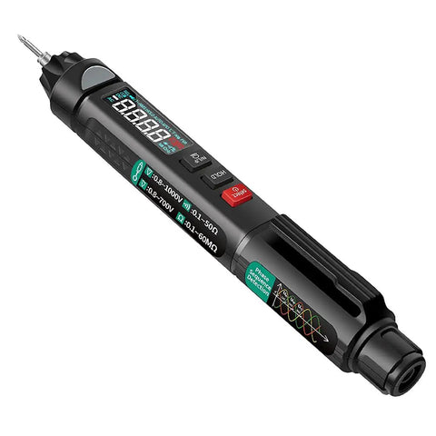 Two In One Pro Grade Digital Multimeter And Voltage Tester Pen For Electricians, 6000 Counts Intelligent Meter With NCV Detection