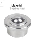 Heavy Duty SP15 Precision Universal Ball Bearing Wheel Caster With Screw Mount, shown in steel material close-up