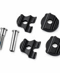 Durable 7x9mm Seat Post Clamp for road and mountain bikes with quick install screws and slim seat tube clip components shown