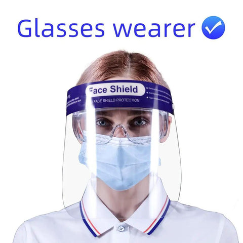Anti Fog Full Face Shield For Adults, Reusable And Adjustable Clear Protective Shield, Windproof And Dustproof, Splash Guard With Easy Fit Headband, Crystal Clear Shield For Work Or Home, All Day Comfy, 10 Pack