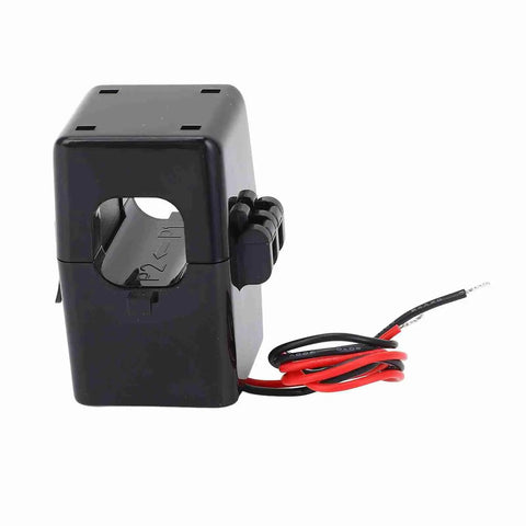 Pro Grade 100 Amp Split Core Current Transformer With Five Meter Cable Precision Calibrated AC signal, slim black casing.