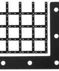 Built To Last Heavy Duty Dark Steel L Shaped Corner Brackets with Pre Drilled Holes for DIY Projects, 30 Pack shown in grid layout