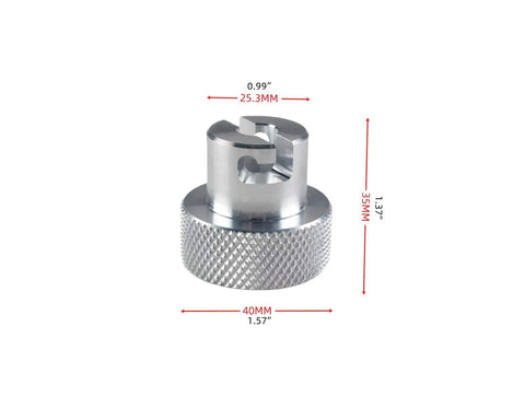 Aluminum Valve Release Screw Knob for Bottle Jacks and Hydraulic Presses Three Eighths Inch Diameter Compatible With Harbor Freight Hydraulic Jacks and Other 6, 12, and 20 Ton Mandrel Presses