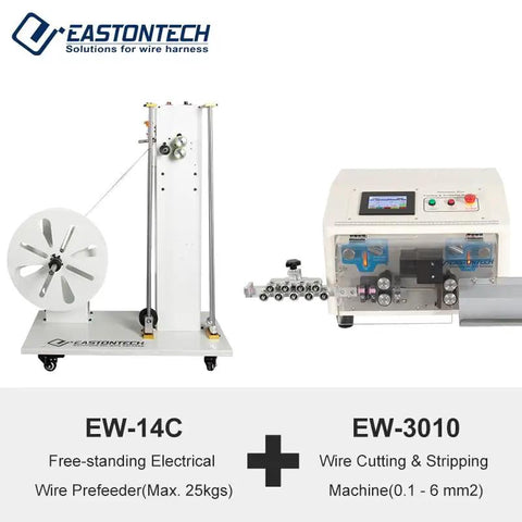 Heavy Duty Automatic Cable Wire Cutter And Stripping Machine Featuring Touch Screen Display And Smart Motion Controller for quick setup and efficiency.