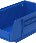 Blue Stackable Plastic Storage Bins 7x4x3 Inch, Space-Saving Organizer for Garage, Pantry, Craft Room, Holds Up to 10 Pounds