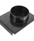 Hemoton 100Mm Plastic Blast Gate Valve For Vacuum Cleaner And Dust Collection Systems Sliding Design showcasing sturdy black plastic and 100mm opening.