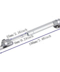 50N Gas Strut Cabinet Lift Support Easy Install 6 Inch, Soft Open And Close Lid Damper shown with measurements