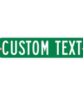 Custom Green Street Signs Personalized Aluminum Yard Decor Rock Solid Heavy Duty Outdoor Message Plate 6 By 24 Inches