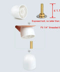 Four Pack Universal Toilet Bolt Caps And Floor Bolt Covers For One Quarter Inch Bolts Conceal Ugly Toilet Bolt Hardware No Fuss Screw On Design That Stays On Durable Plastic Toilet Screw Covers For A Clean Sleek Bathroom Look showing installation process of screw-on design.