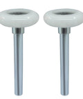 2 Pack 1.8 Inch Nylon Garage Rollers With 4 Inch Stem, Quiet Smooth Operation For Garage Door Tracks, Durable Replacement Wheels