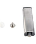 Push To Open Magnetic Cabinet Latch With Stainless Steel Housing for kitchen cabinets, shown with spring-loaded mechanism and screw