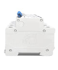 Side view of 2P DC Dual Power Manual Transfer Switch MCB For PV System 40A Heavy Duty Miniature Circuit Breaker, compact design