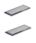 Self Stick Acrylic Mirror Pull Handle Finger Glide Beveled Knob Set Of Two No Drill Installation shown in two pieces