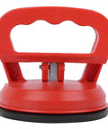 Heavy Duty Glass Suction Cup Lifter With Ergonomic Abs Handle And Tight Locking Mechanism For Moving Tiles Sheets And Panels Like A Boss With Unshakable Grip All Day Long, showing red handle and base.