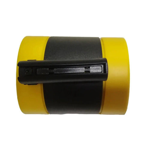 Wall Mounted Retractable Safety Barrier With Heavy Duty Black Yellow Isolation Cord For High Traffic Areas Featuring Rock Solid Stands And Easy Glide Reel For Hassle Free Line Sorting
