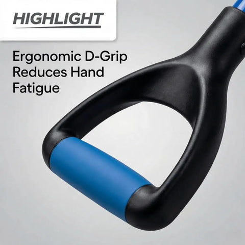 Legit Heavy Duty Two In One Roof Shingle Removal Shovel With Built In Nail Puller Comb And Short D Handle ergonomic D-Grip design for reduced hand fatigue.