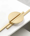 Brushed Gold Half Moon Cabinet Pulls 64mm Center to Center, 7.5 Inch Overall Length, DIY Ready Semi Circle Drawer Handles