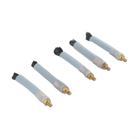 Five Pack M6 Welding Brushes For Seam Bead Cleaning And Joint Prep With Tough As Nails Carbon Fiber Conductive Brush Heads And Silicone Sleeve