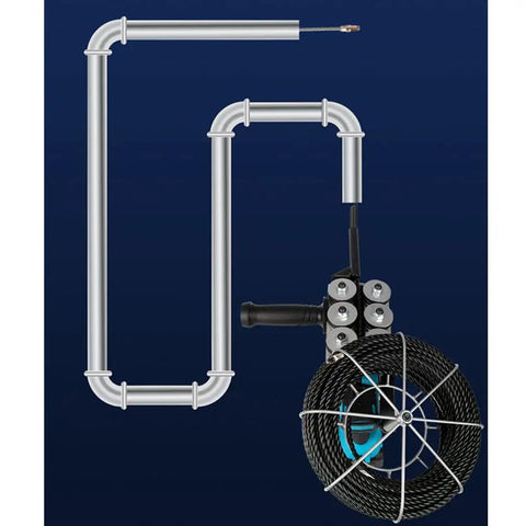 Badass Cordless Wire Threader And Through Wall Cable Puller with metal and rope components for electricians and contractors.