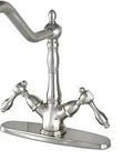Mono Deck Mount Kitchen Faucet With Brass Sprayer, Built To Last 8 9 Sixteenths Inch Spout Reach, 12 And A Quarter Inch Height