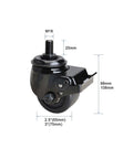 Heavy Duty 3-Inch M16x25mm Nylon Caster Set Of 4 With Brakes 2 Swivel 2 Fixed Industrial Grade Wheels For Quiet Smooth Mobility And Easy Equipment Transport On Job Site, M16 stem