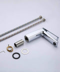 Luxurious Polished Chrome Modern Bathroom Faucet With 1 Hole And Single Handle Brass Body With Zinc Handle components