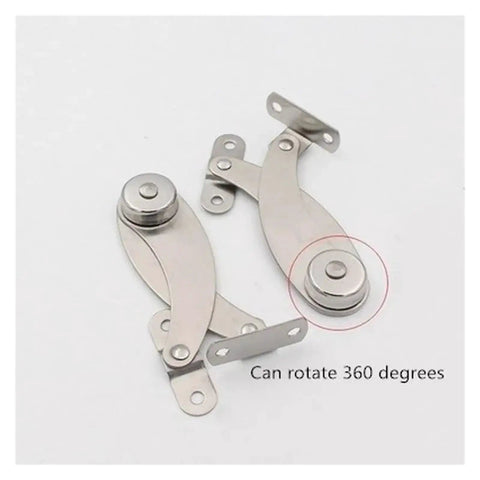Concealed Rotating Door Hinges 2 Pack Stainless Steel Hydraulic Adjustable Support Hinges For Cabinets Easy Install