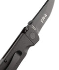 Hissatsu EDC Folding Knife With Assisted Opening For Everyday Carry Osoraku Modified Tanto Blade, thumb disk close-up.