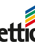 Logo with colorful lines slanting in different directions above the word 'Hettich' in bold black lettering