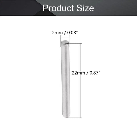 100 Piece M2 X 22mm Stainless Steel Dowel Pins Heavy Duty Cylindrical Locating Pegs with size details