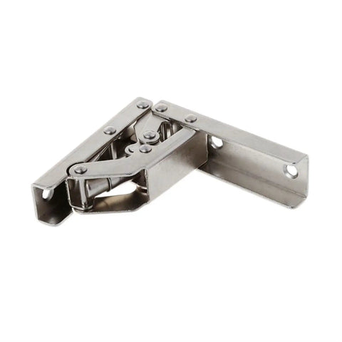 Heavy Duty 90 Degree Folding Door And Shelf Hinges Set With Concealed Bracket For Tables And Cabinets, soft close hydraulic buffer