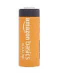 Rock Solid 23A 12 Volt Alkaline Batteries Four Pack shown in orange, designed for reliable power in everyday devices.