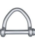 Heavy Duty Web Sling Shackle 6 Inch With Quick Pin 23,500 Lbs WLL White Blue Zinc Finish Durable Alloy Construction For Recovery Straps