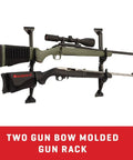 Rear Window Truck Gun Rack That Is Built To Hold Two Rifles Or Shotguns Or Bows, Adjustable From 9.5 To 16.5 Inches